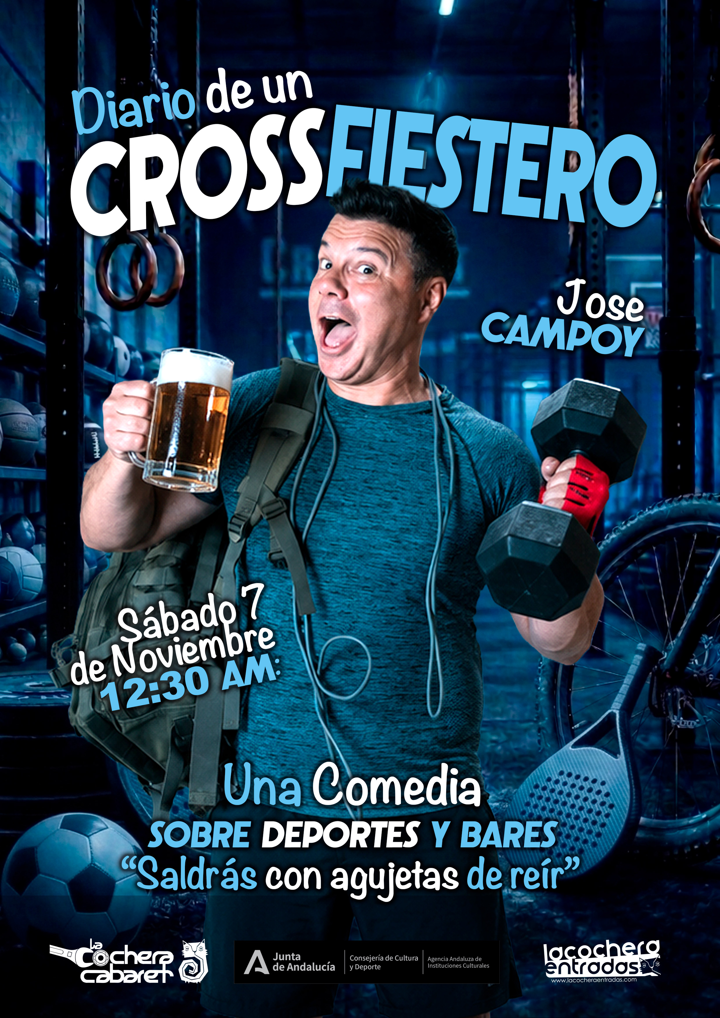 Cartel de Diario de un CrossFiestero en Málaga